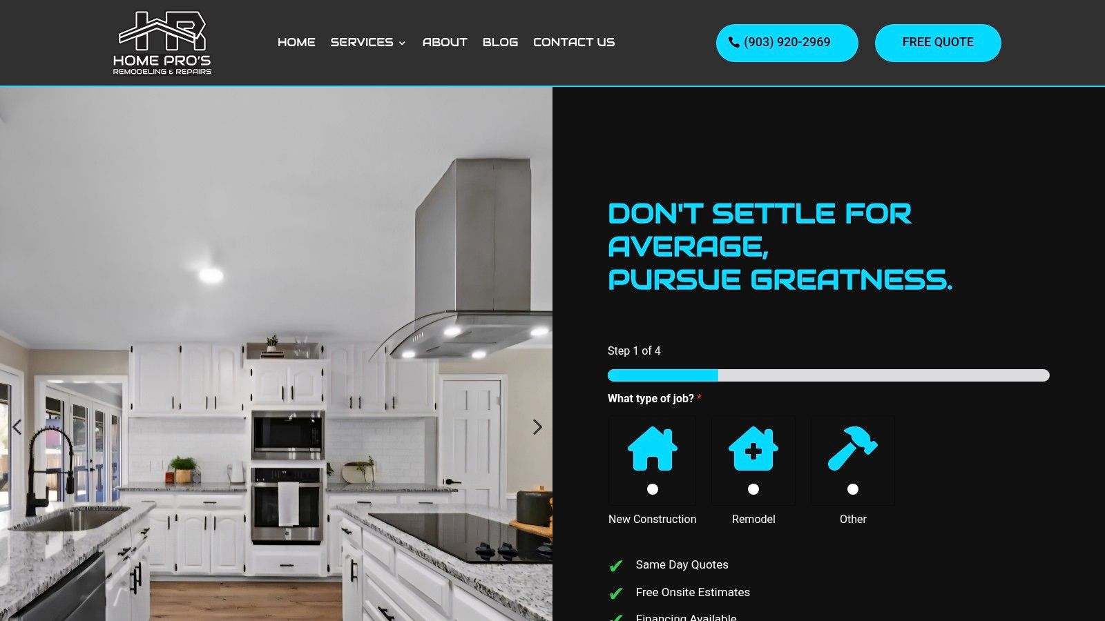Screenshot from https://homeprosetx.com